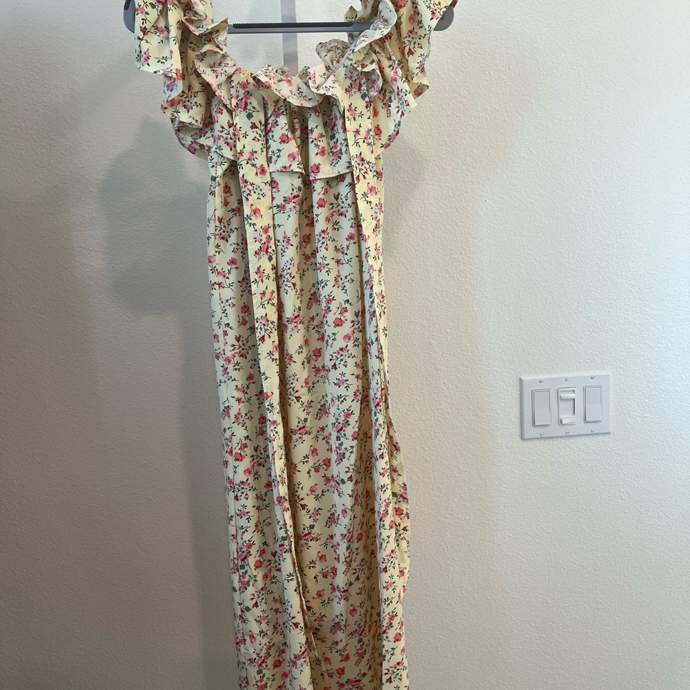 Floral Ruffle Midi Dress